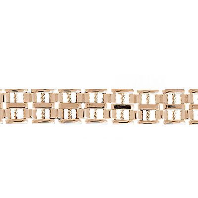 Dazzlers 14k Yellow Gold Fancy Men'S Bracelet with A Safety Clasp, MPN: DZ-12734