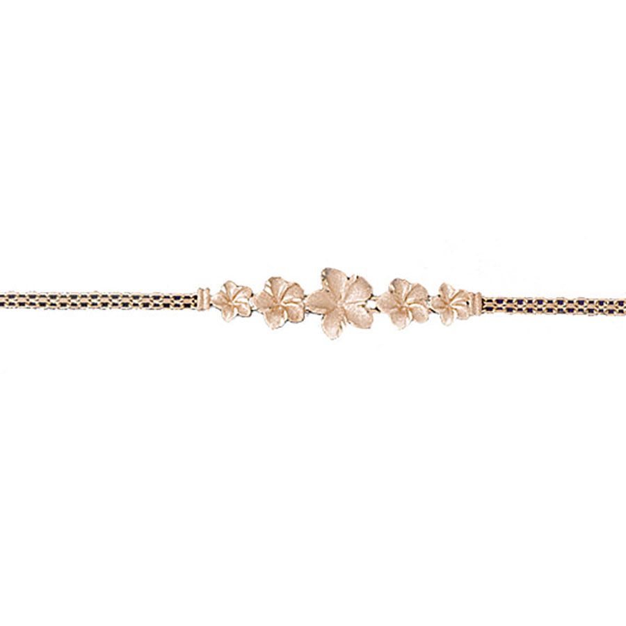 Dazzlers 14k Yellow Gold Plumeria Bracelet, MPN: DZ-12178