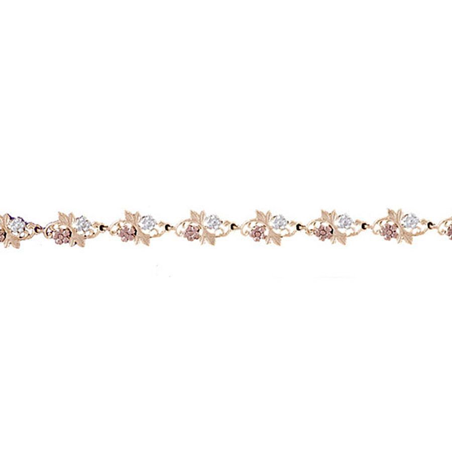 Dazzlers 14k Yellow Gold Assorted Flower Bracelet, MPN: DZ-11936