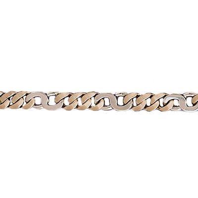 Dazzlers 14k Gold Two Tone Link Bracelet, MPN: DZ-12621