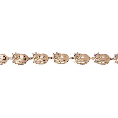 Dazzlers 14k Yellow Gold Cat Bracelet, MPN: DZ-11893