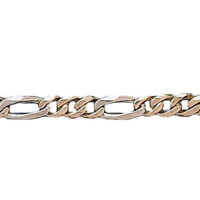 Dazzlers 14k Gold Two Tone Link Bracelet, MPN: DZ-12607