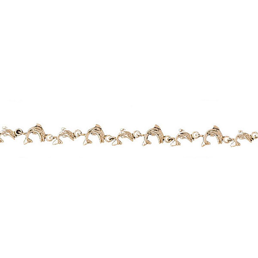 Dazzlers 14k Yellow Gold Dolphin Bracelet, MPN: DZ-12066