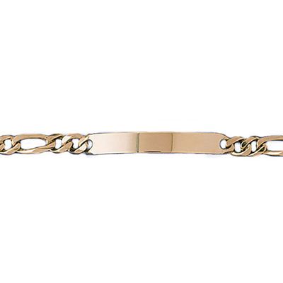 Dazzlers 14k Yellow Gold Id Link Bracelet, MPN: DZ-12357