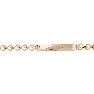 Dazzlers 14k Yellow Gold Heart Id Bracelet, MPN: DZ-12270