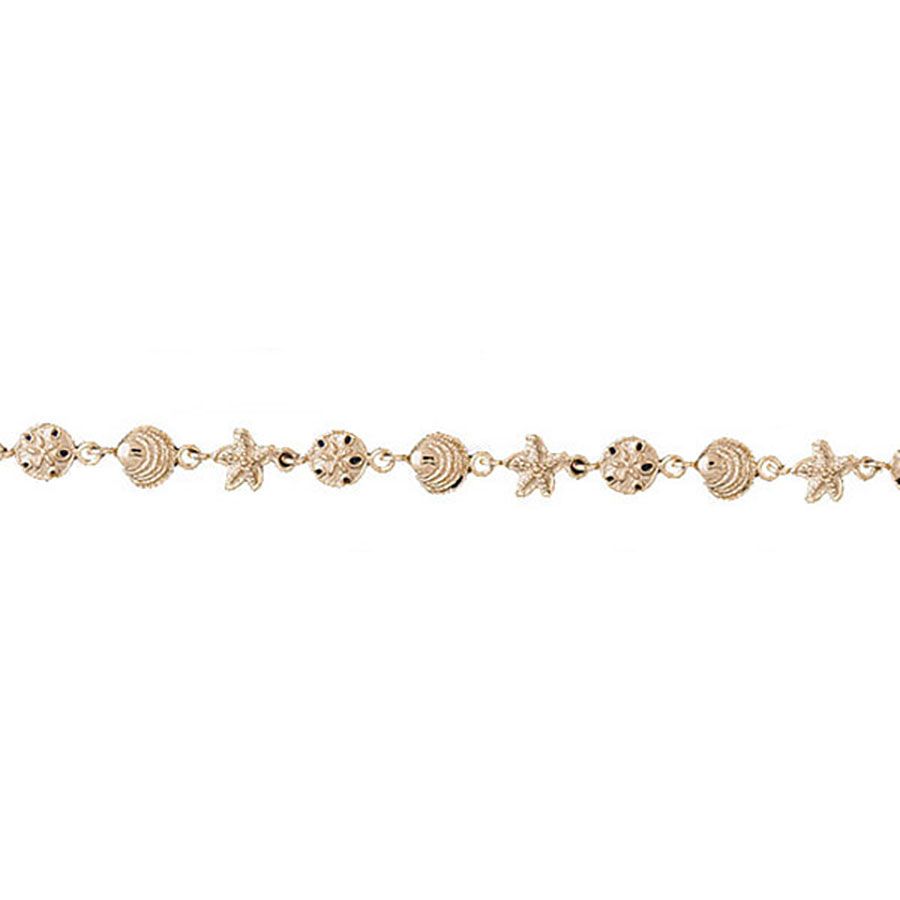 Dazzlers 14k Yellow Gold Assorted Nautical Bracelet, MPN: DZ-12063