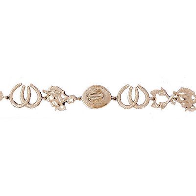 Dazzlers 14k Yellow Gold Assorted Horse Bracelet, MPN: DZ-11915
