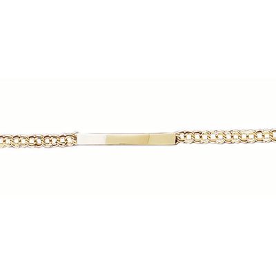 Dazzlers 14k Yellow Gold Id Bracelet with A Safety Clasp, MPN: DZ-12225
