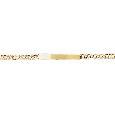 Dazzlers 14k Yellow Gold Id Bracelet with A Safety Clasp, MPN: DZ-12226
