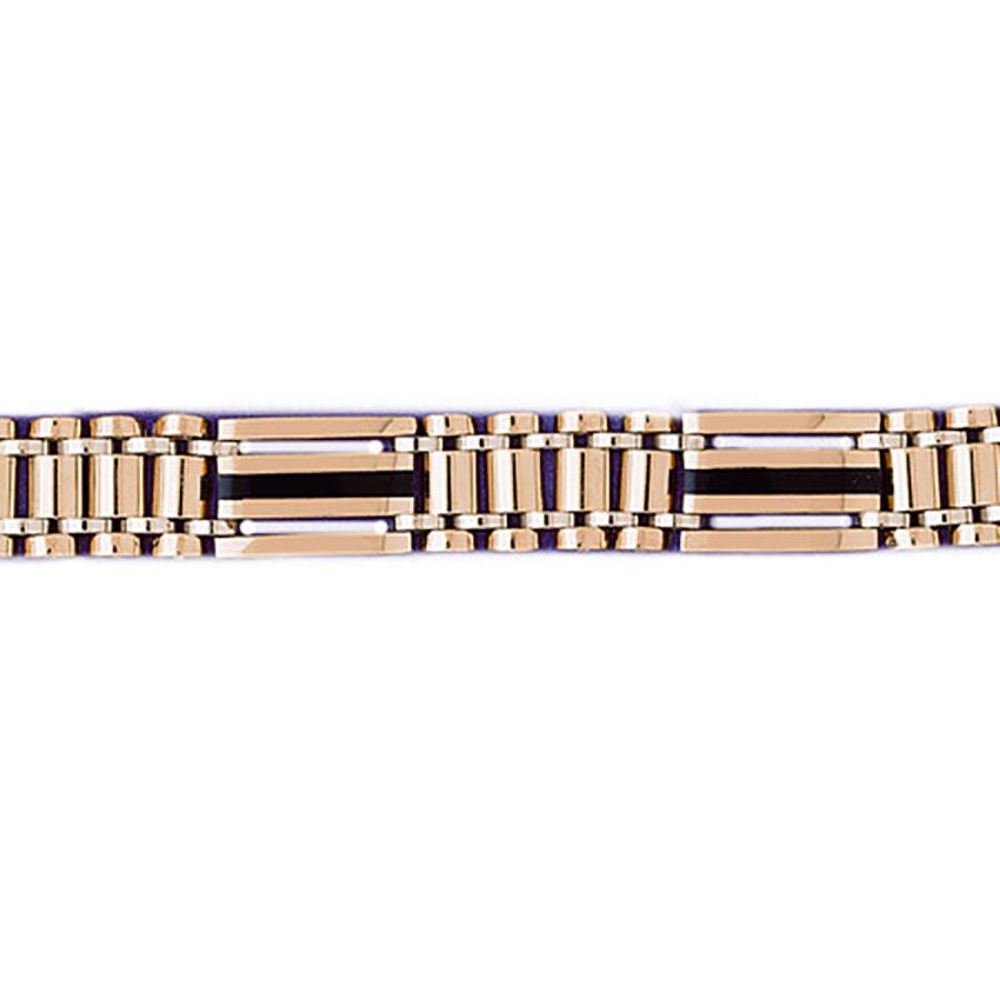 Dazzlers 14k Yellow Gold Black Onyx Bracelet with A Safety Clasp, MPN: DZ-12698