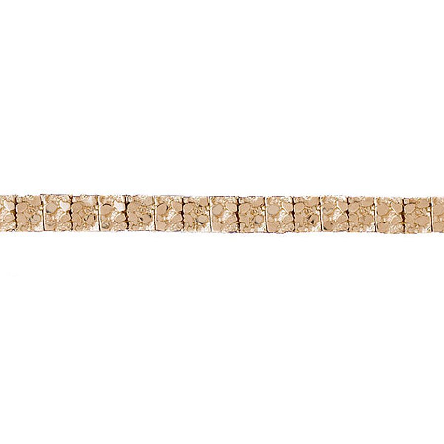 Dazzlers 14k Yellow Gold Nugget Bracelet with A Safety Clasp, MPN: DZ-12283