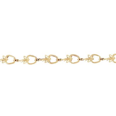 Dazzlers 14k Yellow Gold Apple Bracelet, MPN: DZ-11985