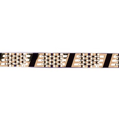 Dazzlers 14k Yellow Gold Black Onyx Bracelet with A Safety Clasp, MPN: DZ-12702