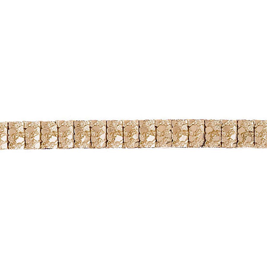 Dazzlers 14k Yellow Gold Nugget Bracelet with A Safety Clasp, MPN: DZ-12280
