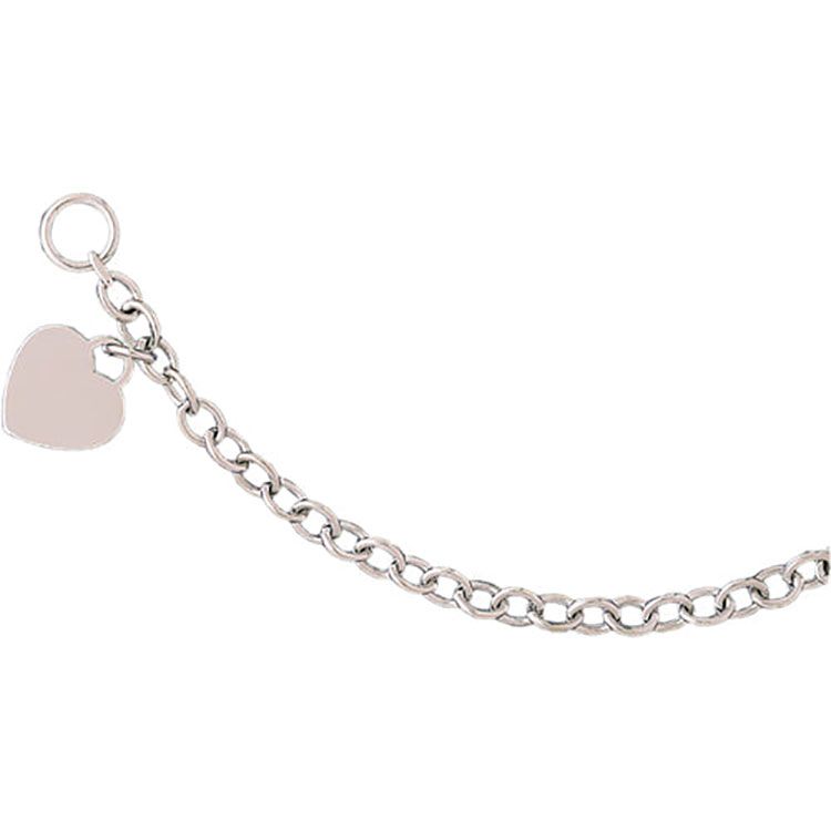 Dazzlers 14k Yellow Gold Rollo Bracelet with A Heart Charm, MPN: DZ-12872