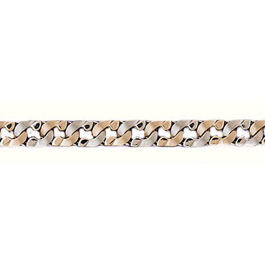 Dazzlers 14k Gold Two Tone Link Bracelet, MPN: DZ-12638