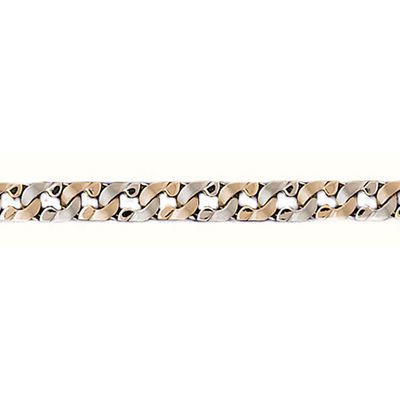 Dazzlers 14k Gold Two Tone Link Bracelet, MPN: DZ-12638