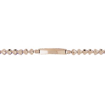 Dazzlers 14k Yellow Gold Heart Id Bracelet, MPN: DZ-11972