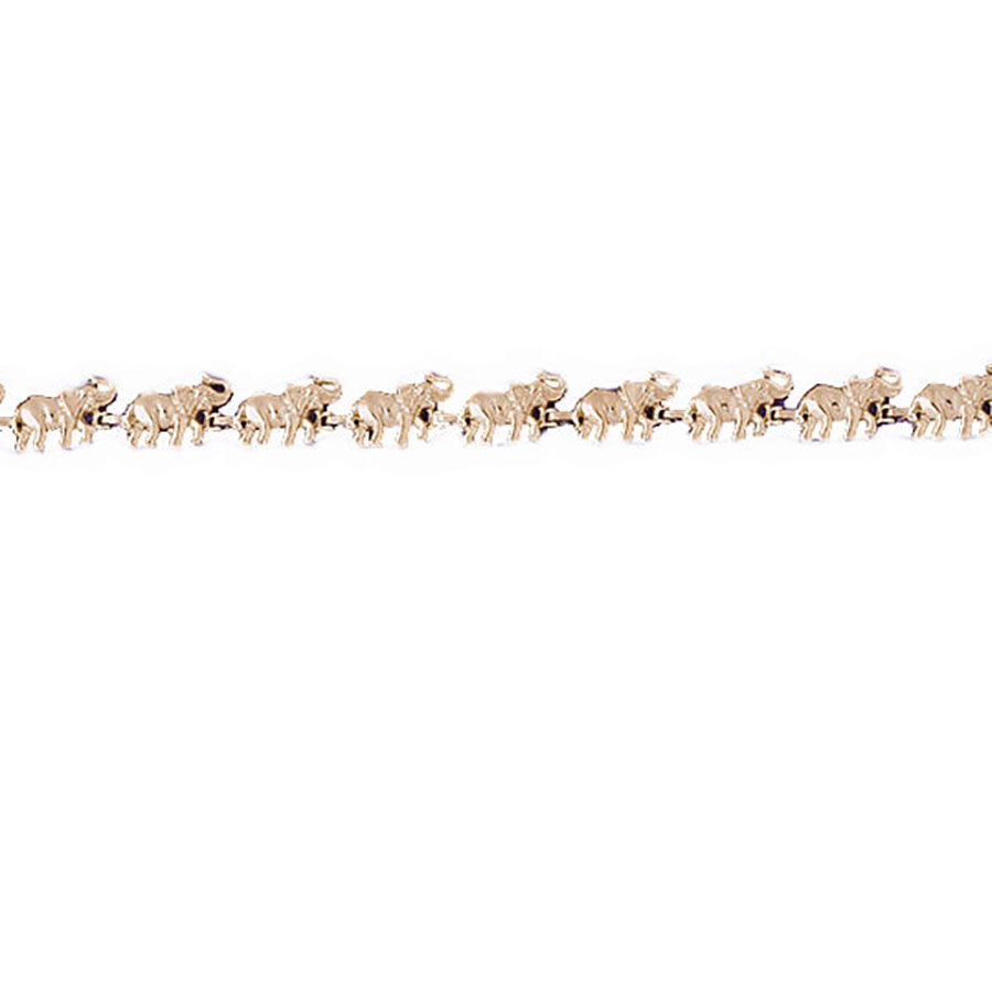 Dazzlers 14k Yellow Gold Elephant Bracelet, MPN: DZ-11878