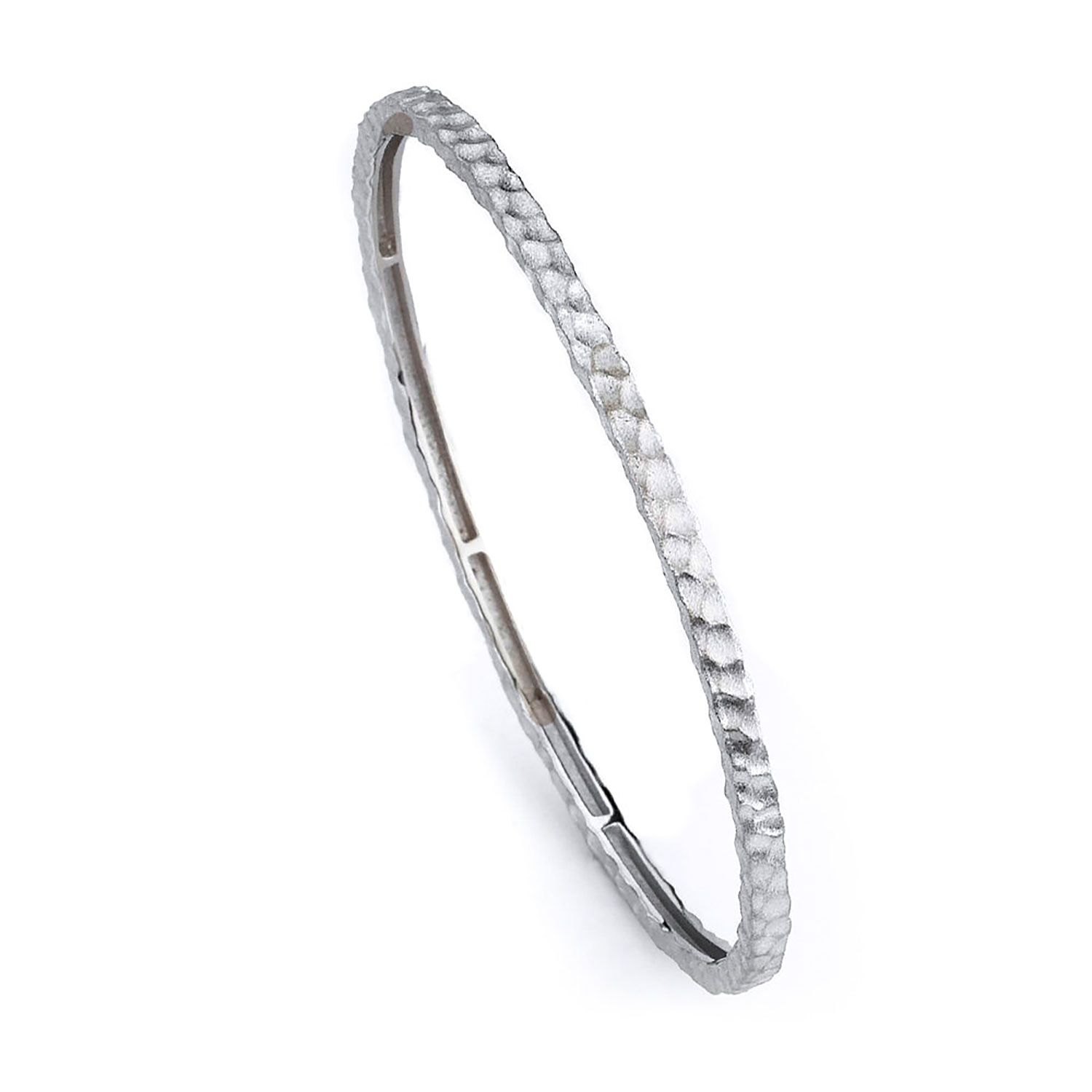 Dazzlers Sterling Silver Rhodium Plated and CZ Diamond Bangle, MPN: DCB-355