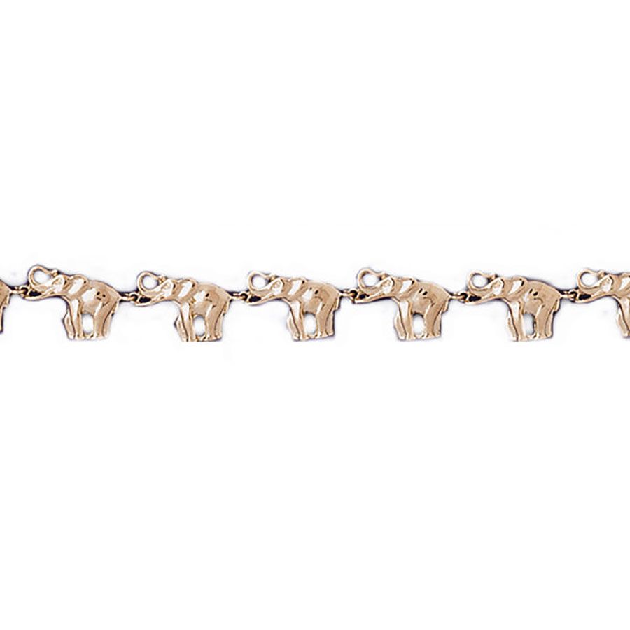 Dazzlers 14k Yellow Gold Elephant Bracelet, MPN: DZ-11883
