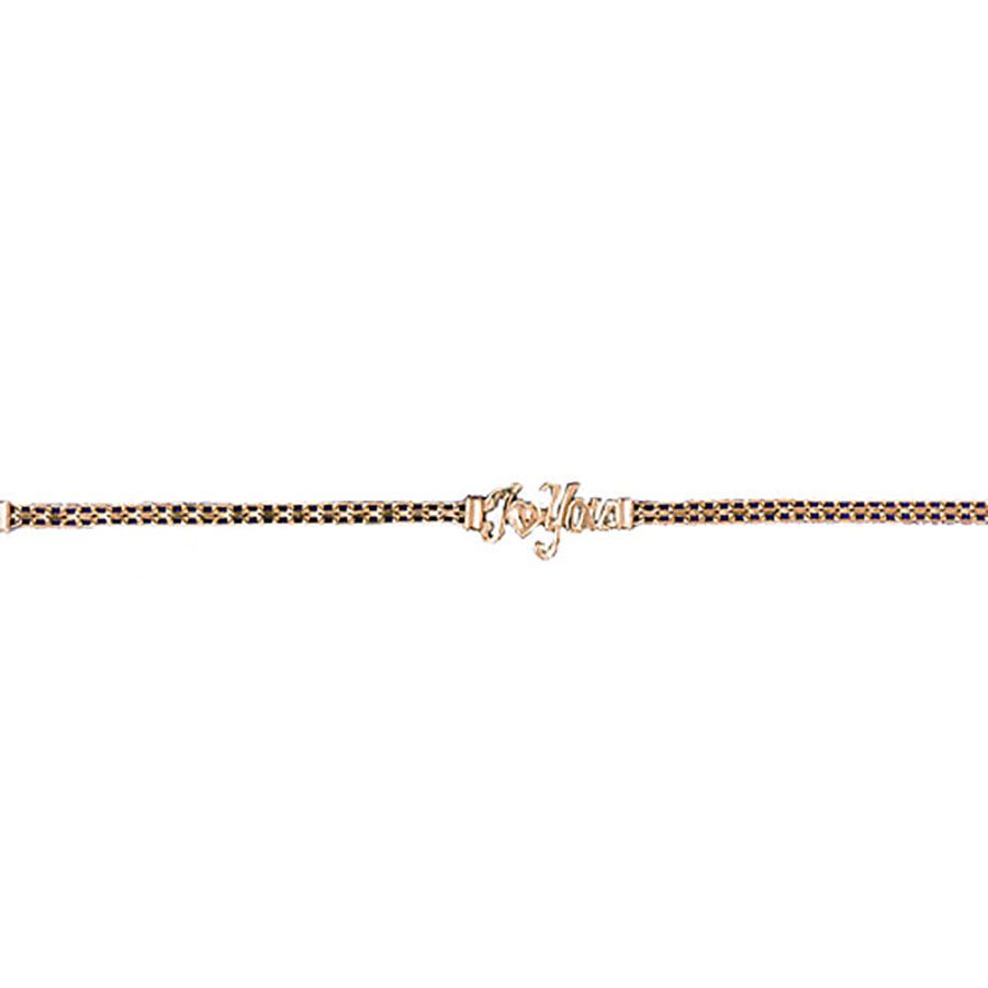 Dazzlers 14k Yellow Gold I Love You Bracelet, MPN: DZ-12192