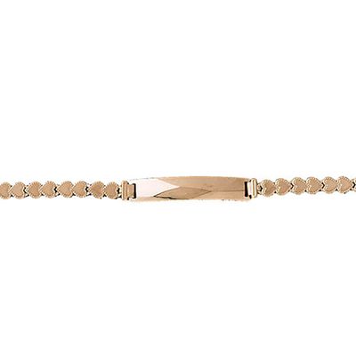 Dazzlers 14k Yellow Gold Heart Id Bracelet, MPN: DZ-12268