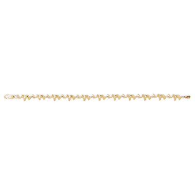 Dazzlers 14k Yellow Gold Elephant Bracelet, MPN: DZ-11881