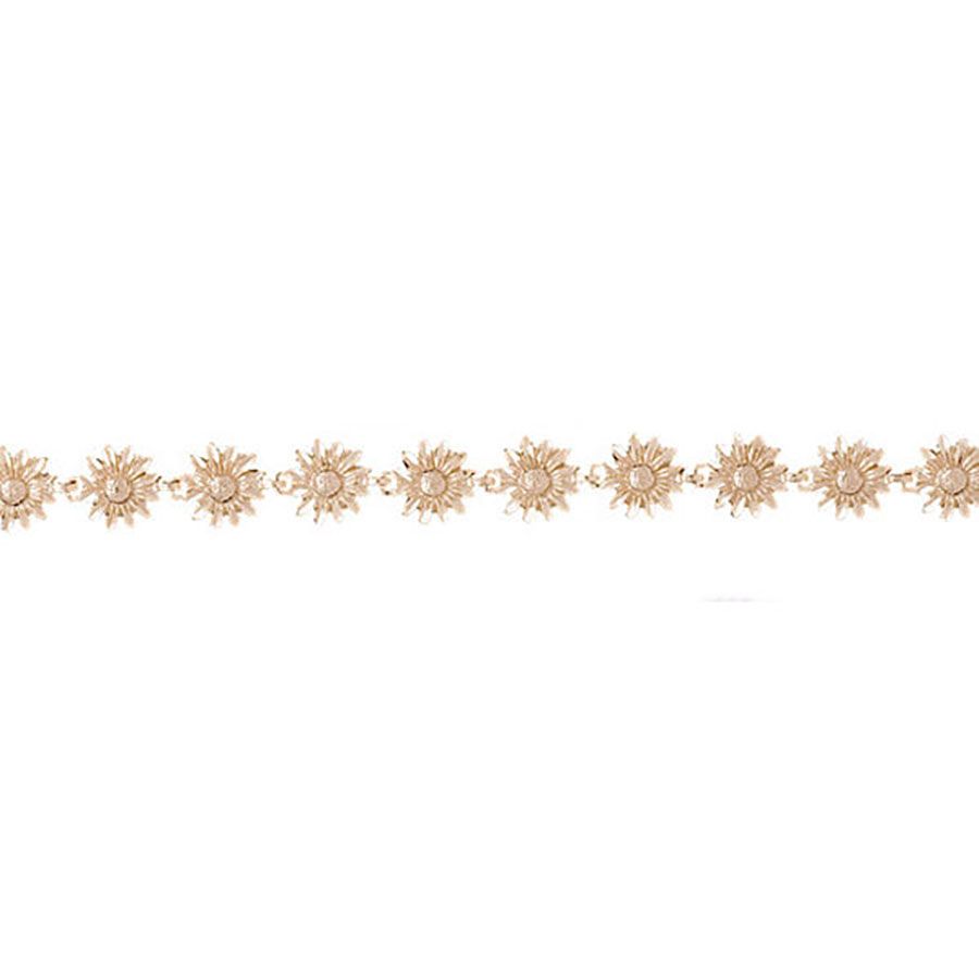 Dazzlers 14k Yellow Gold Flower Bracelet, MPN: DZ-11934