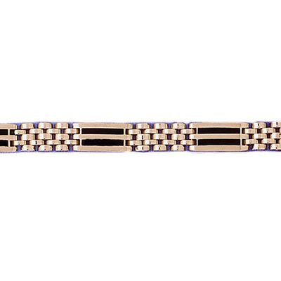 Dazzlers 14k Yellow Gold Black Onyx Bracelet with A Safety Clasp, MPN: DZ-12692
