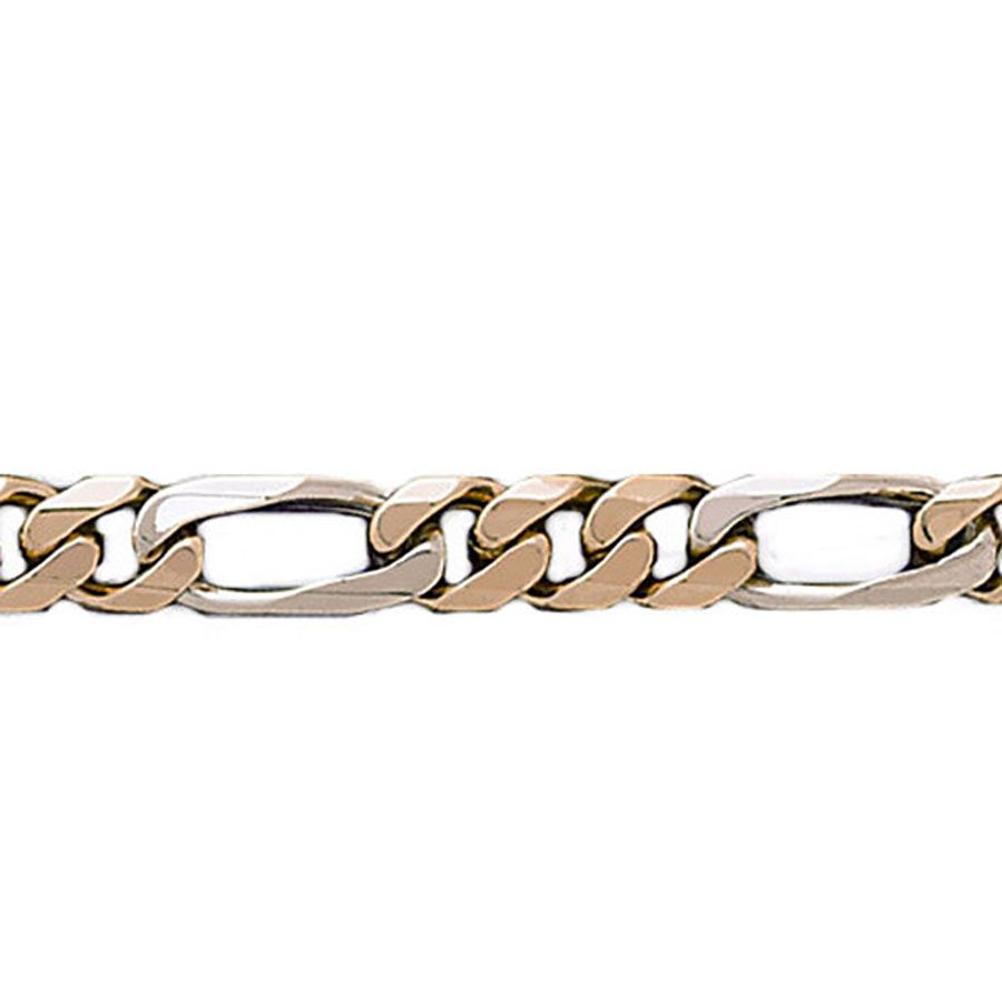 Dazzlers 14k Gold Two Tone Link Bracelet, MPN: DZ-12605