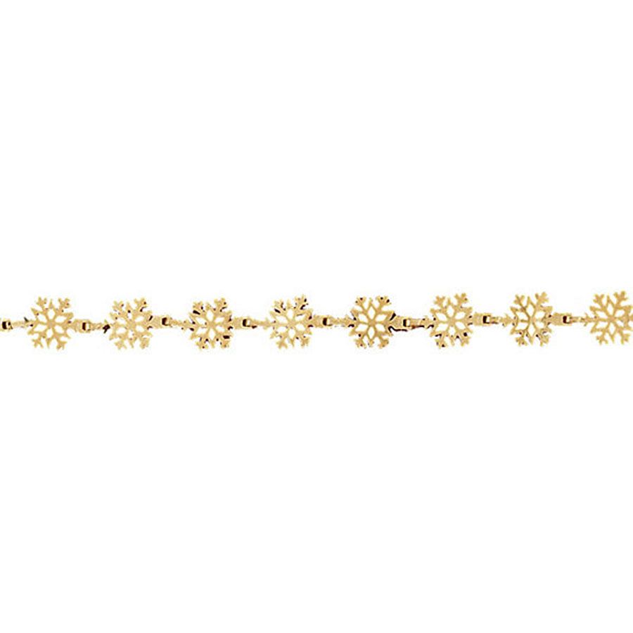 Dazzlers 14k Yellow Gold Snow Flake Bracelet, MPN: DZ-11986