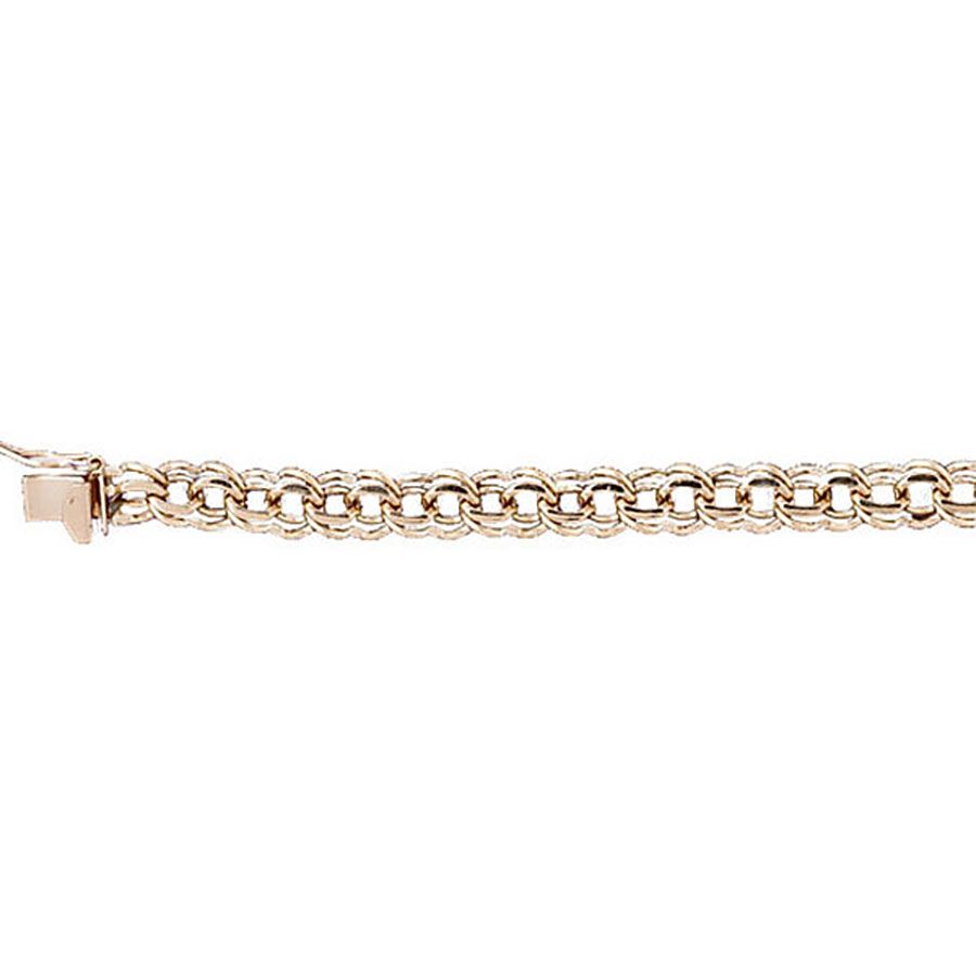 Dazzlers 14k Yellow Gold Charm Bracelet with A Safety Clasp, MPN: DZ-12213