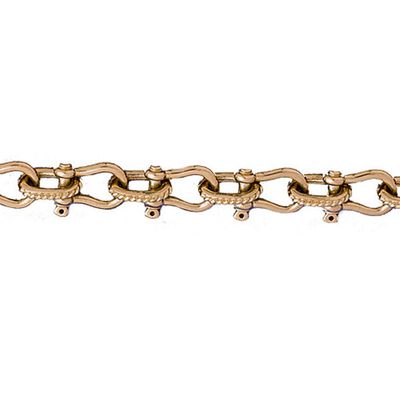 Dazzlers 14k Yellow Gold Shackle Link Bracelet, MPN: DZ-12582