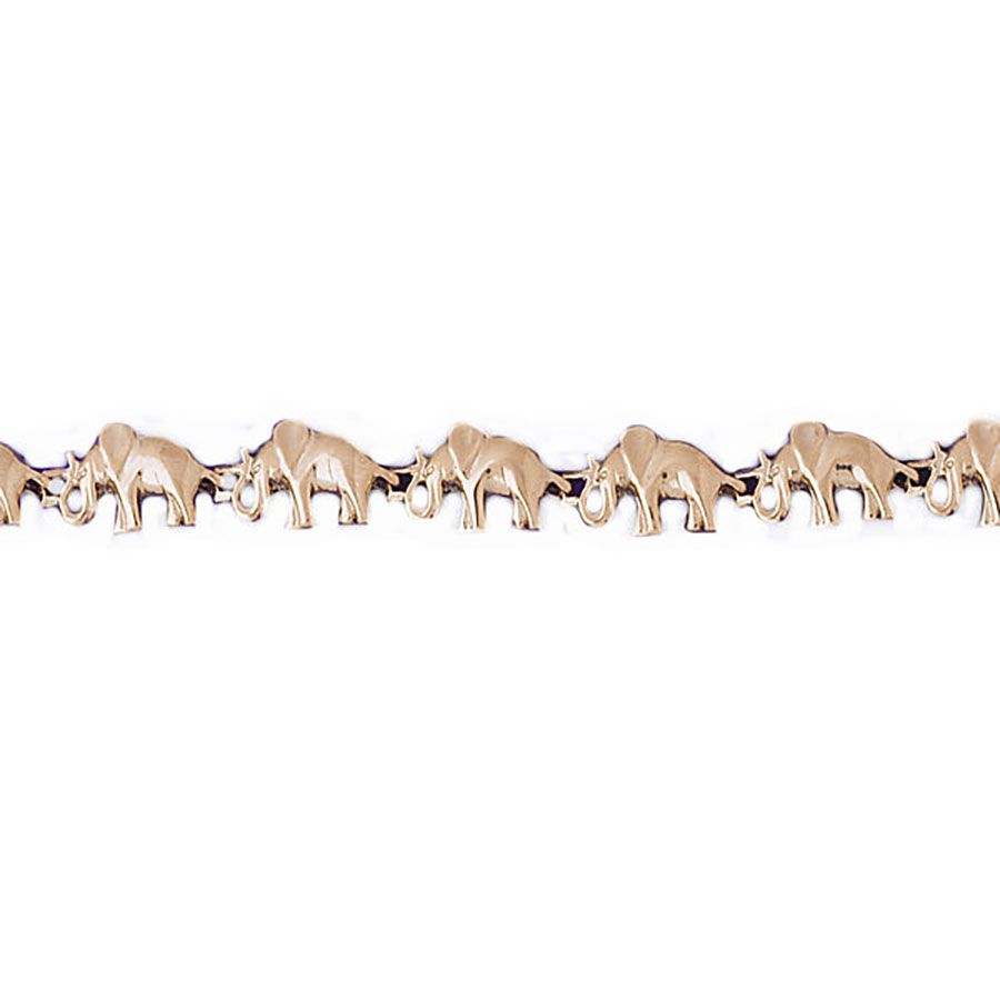 Dazzlers 14k Yellow Gold Elephant Bracelet, MPN: DZ-11879