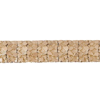Dazzlers 14k Yellow Gold Nugget Bracelet with A Safety Clasp, MPN: DZ-12277