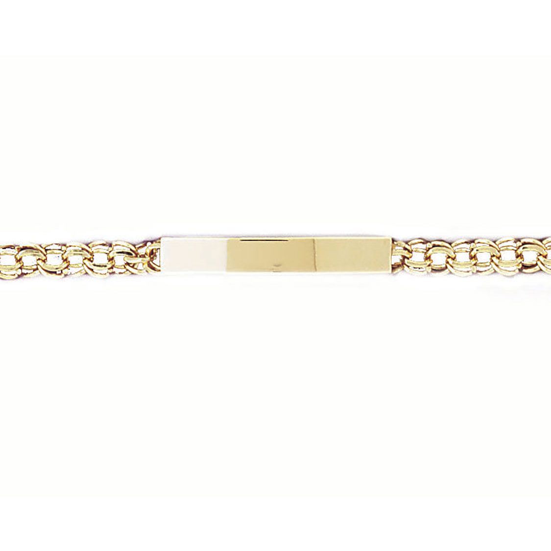 Dazzlers 14k Yellow Gold Id Bracelet with A Safety Clasp, MPN: DZ-12228