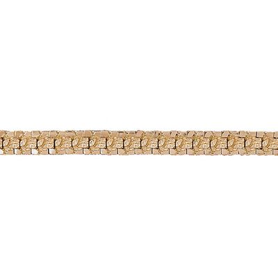Dazzlers 14k Yellow Gold Nugget Bracelet with A Safety Clasp, MPN: DZ-12284