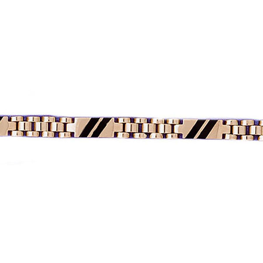 Dazzlers 14k Yellow Gold Black Onyx Bracelet with A Safety Clasp, MPN: DZ-12689