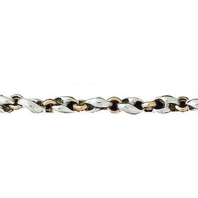 Dazzlers 14k Gold Two Tone Link Bracelet, MPN: DZ-12642