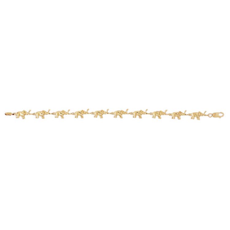 Dazzlers 14k Yellow Gold Elephant Bracelet, MPN: DZ-11880