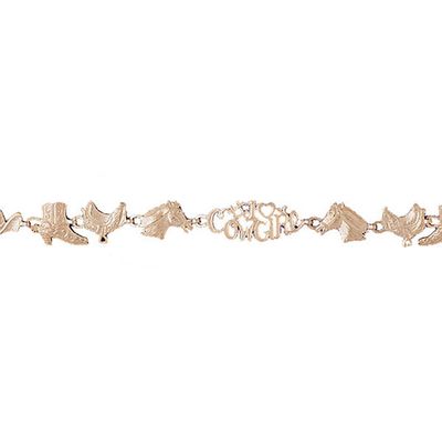 Dazzlers 14k Yellow Gold Assorted Horse Bracelet, MPN: DZ-11916