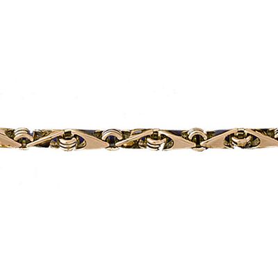 Dazzlers 14k Yellow Gold Link Bracelet, MPN: DZ-12538