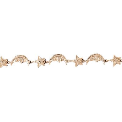 Dazzlers 14k Yellow Gold Moon and Star Bracelet, MPN: DZ-11922