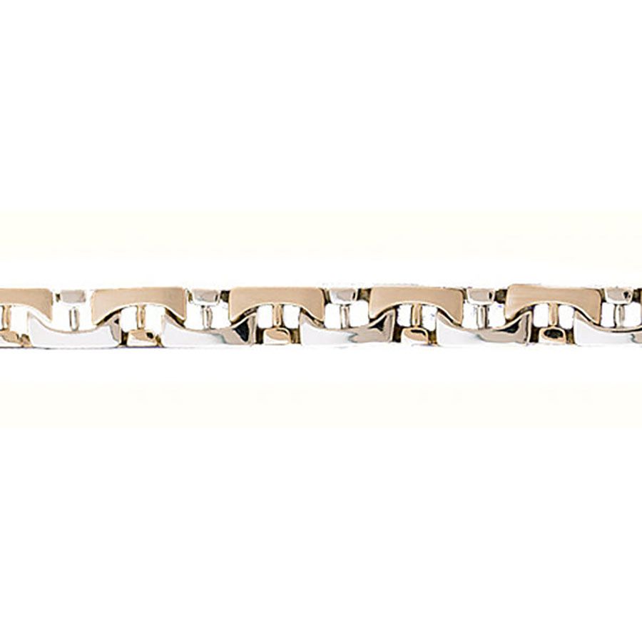 Dazzlers 14k Gold Two Tone Link Bracelet, MPN: DZ-12637