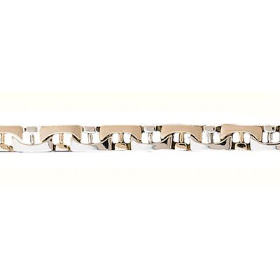 Dazzlers 14k Gold Two Tone Link Bracelet, MPN: DZ-12637