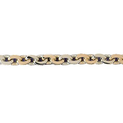Dazzlers 14k Gold Two Tone Link Bracelet, MPN: DZ-12644