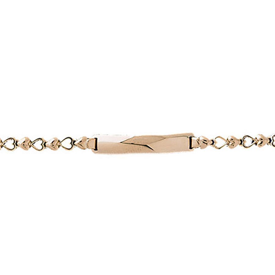 Dazzlers 14k Yellow Gold Heart Id Bracelet, MPN: DZ-12273