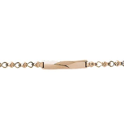 Dazzlers 14k Yellow Gold Heart Id Bracelet, MPN: DZ-12273