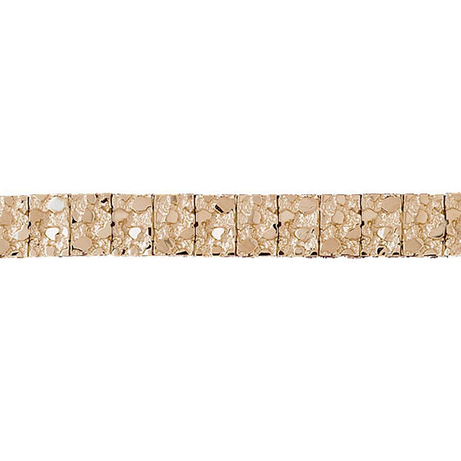 Dazzlers 14k Yellow Gold Nugget Bracelet with A Safety Clasp, MPN: DZ-12279